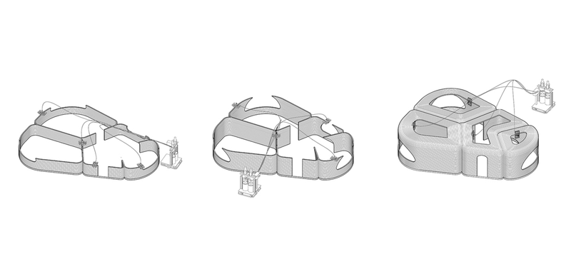 Illustration for article titled Un equipo de tres robots capaz de imprimir en 3D edificios enteros